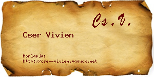 Cser Vivien névjegykártya